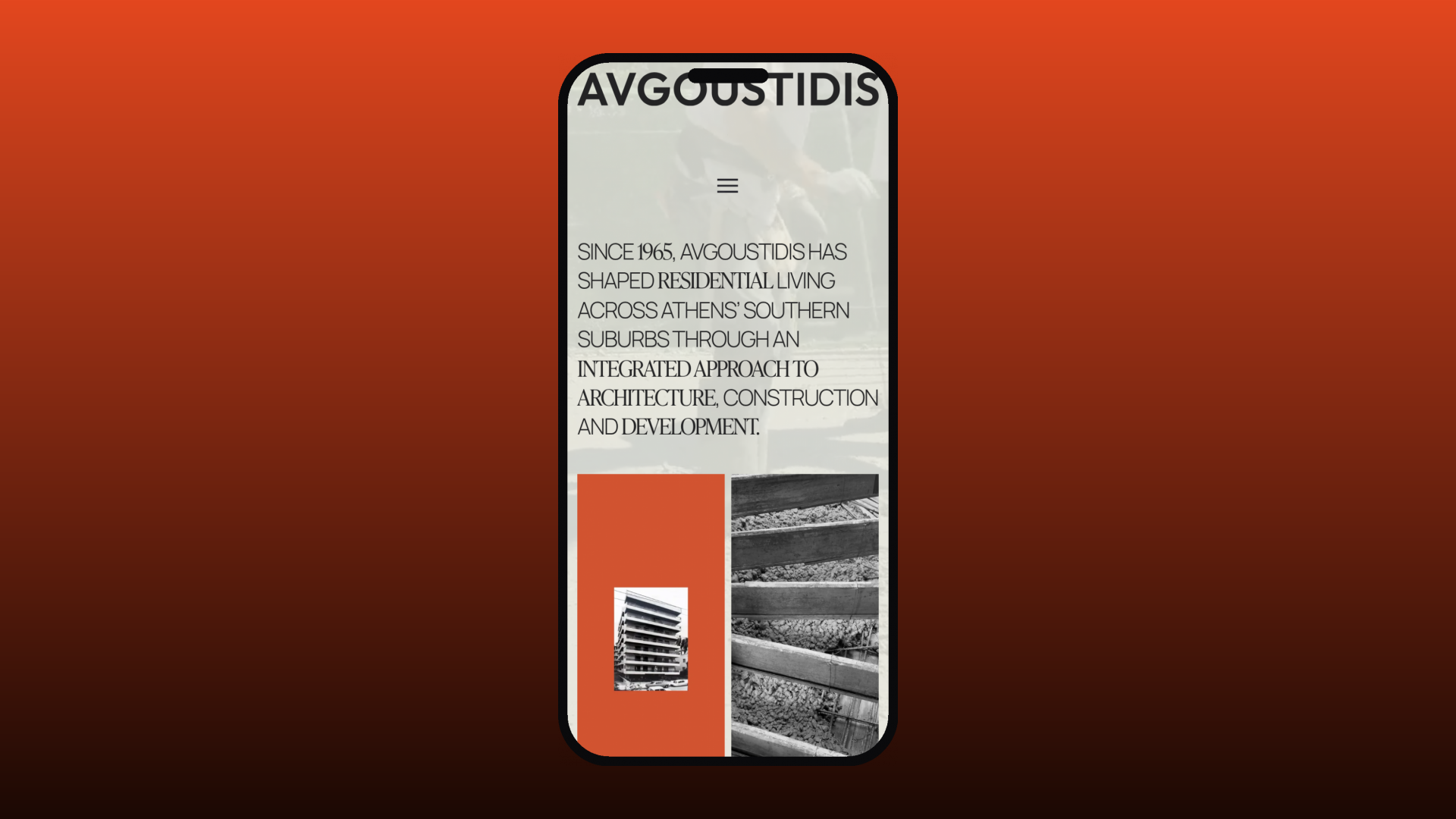 AVGOUSTIDIS CONSTRUCTION mobile experience