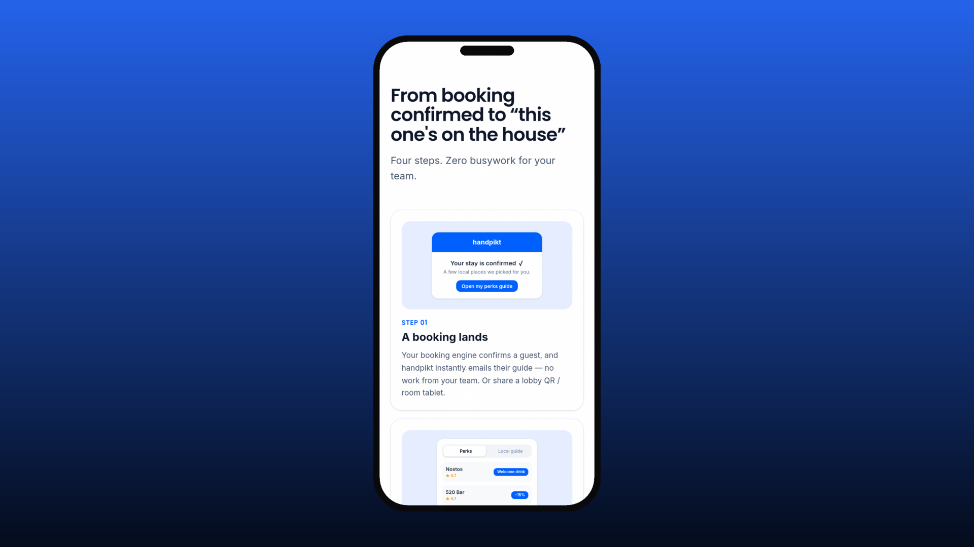 Handpikt mobile experience