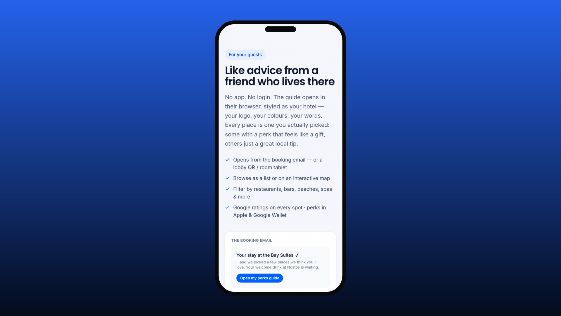 Handpikt mobile experience