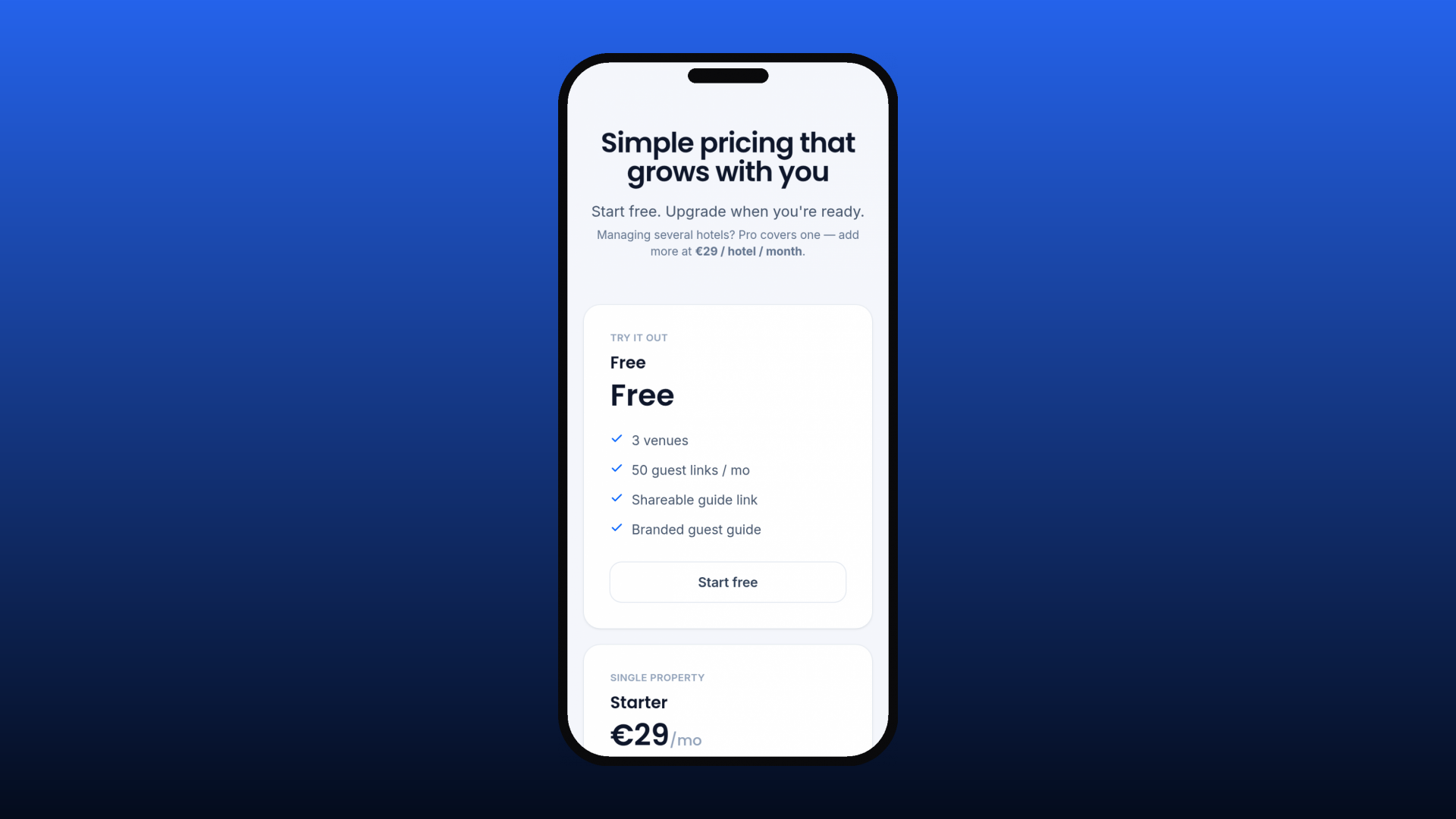 Handpikt mobile experience