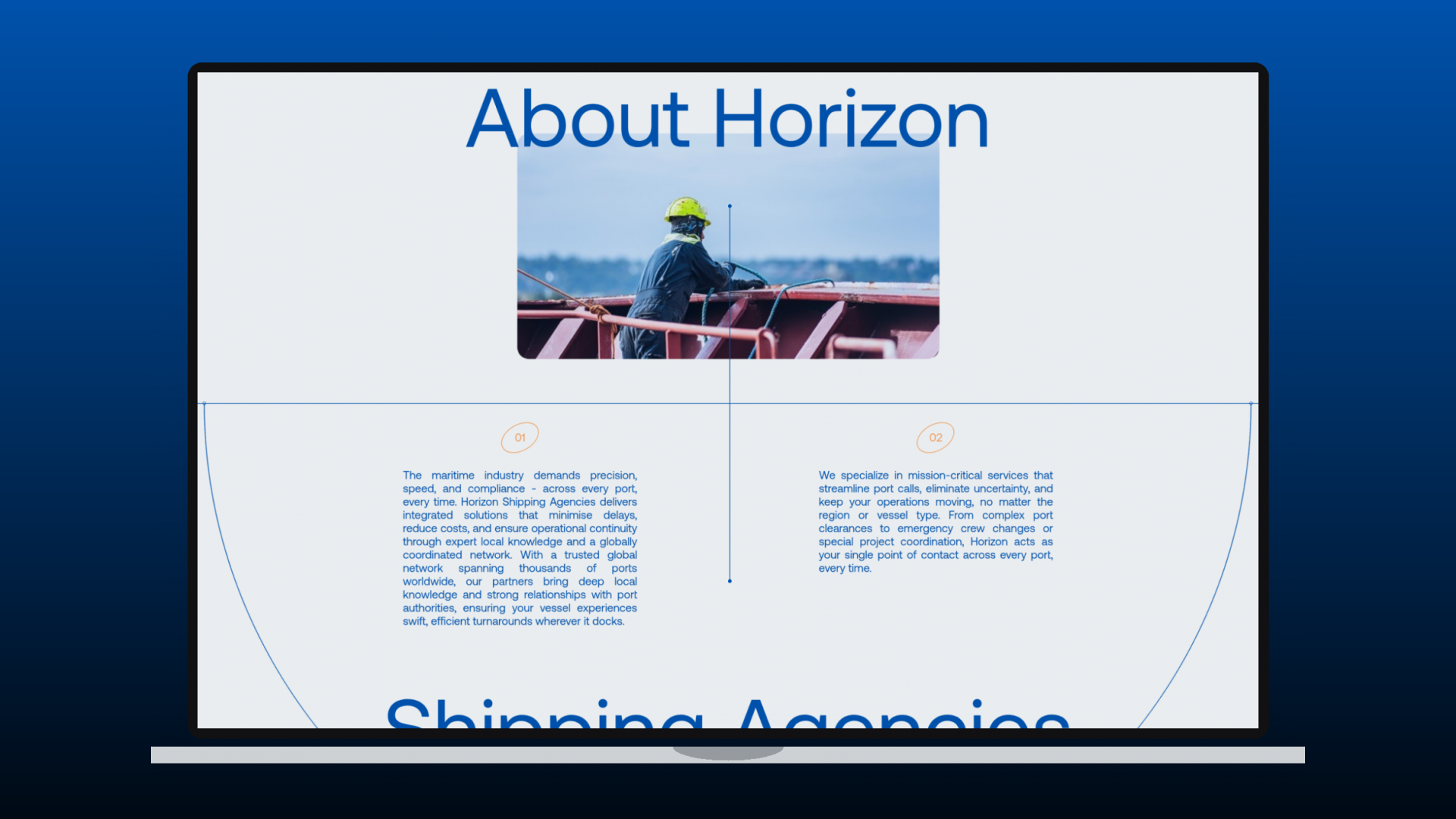 Horizon Shipping website by Ruler