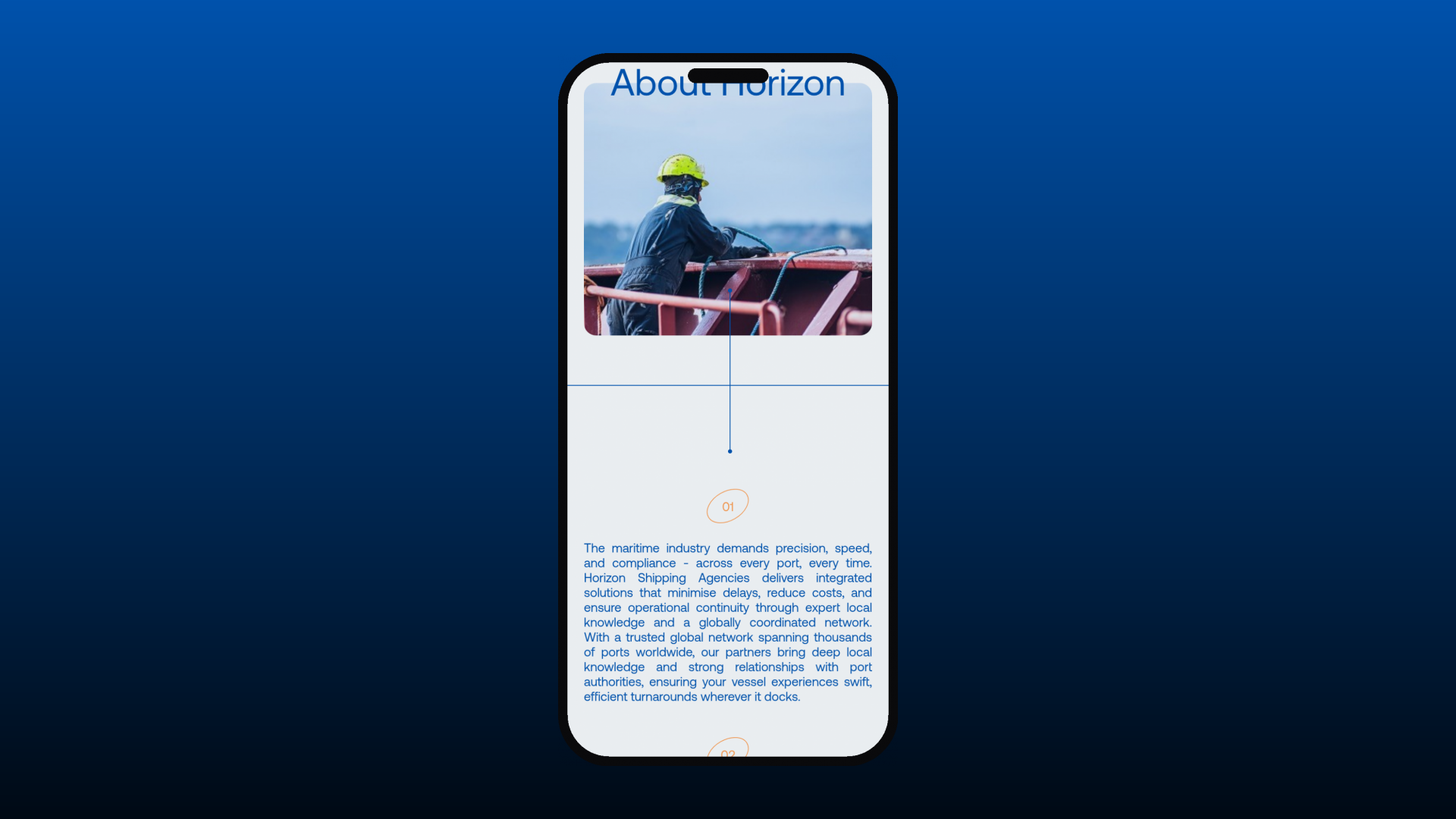 Horizon Shipping mobile experience