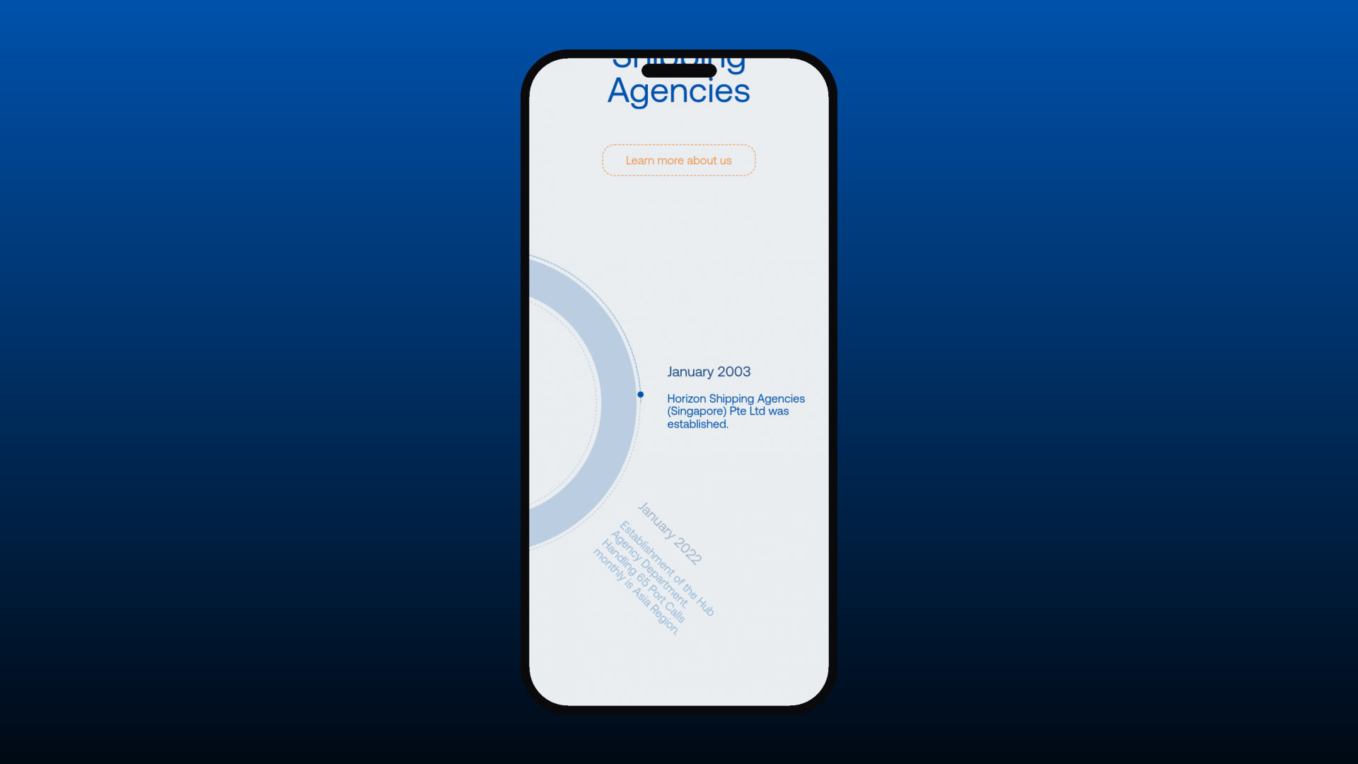 Horizon Shipping mobile experience