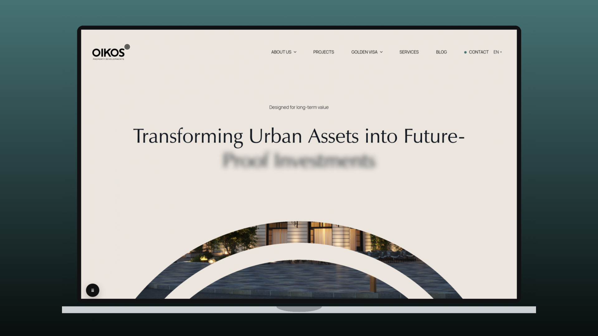 OIKOS Developments website by Ruler