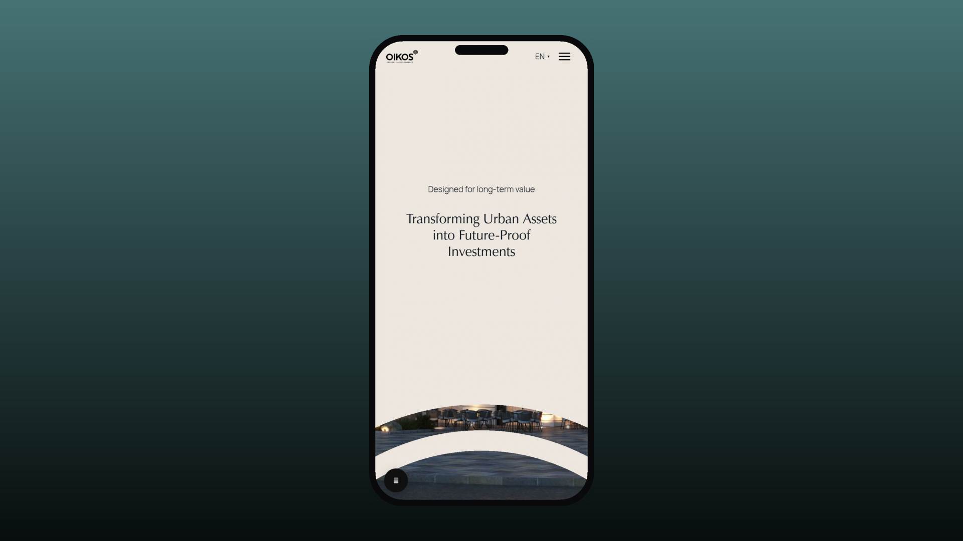 OIKOS Developments mobile experience