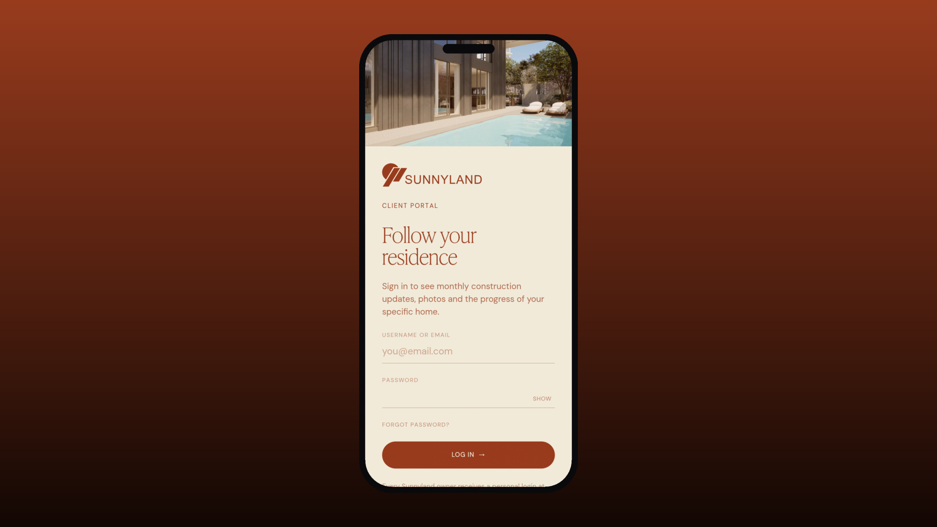 Sunnyland mobile experience