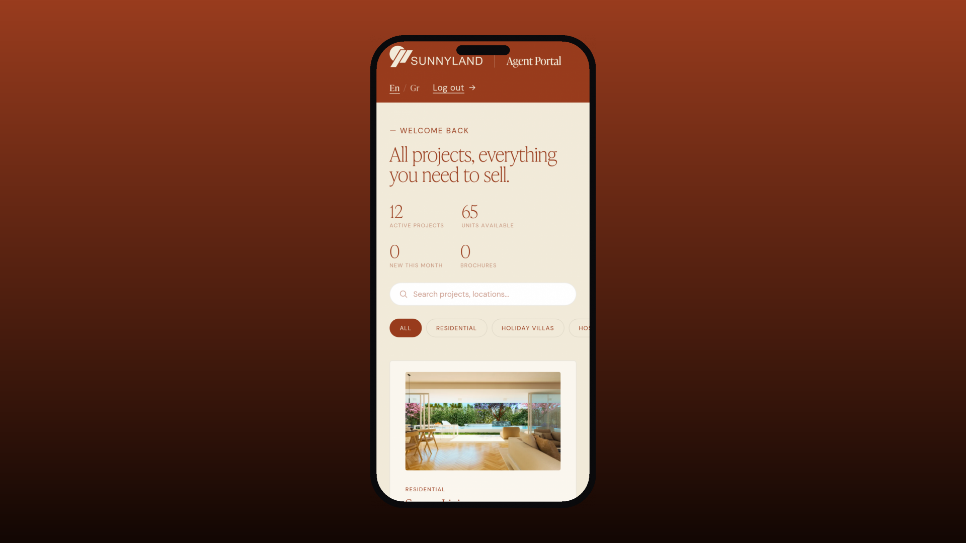 Sunnyland mobile experience
