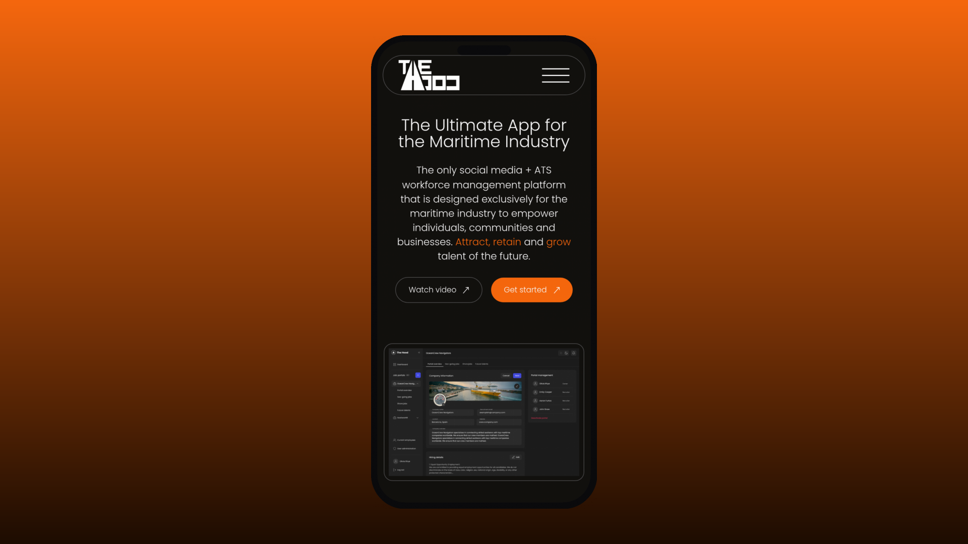 The Hood mobile experience